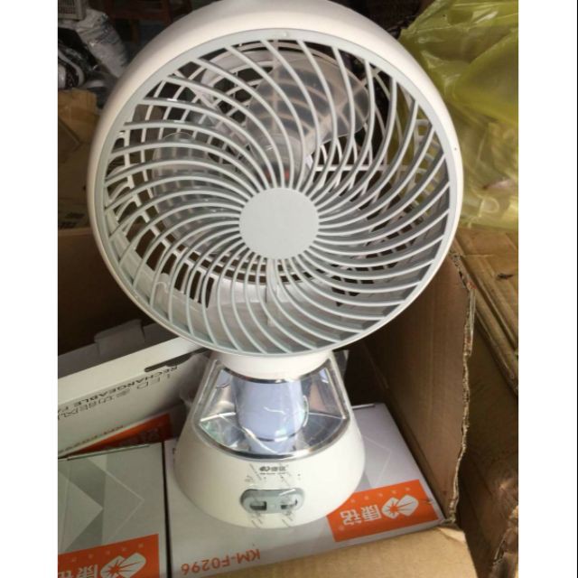 Quạt tích điện ông tây mẫu mới KM-F0296, quạt tích điện ông tây, quạt tích điện mẫu mới