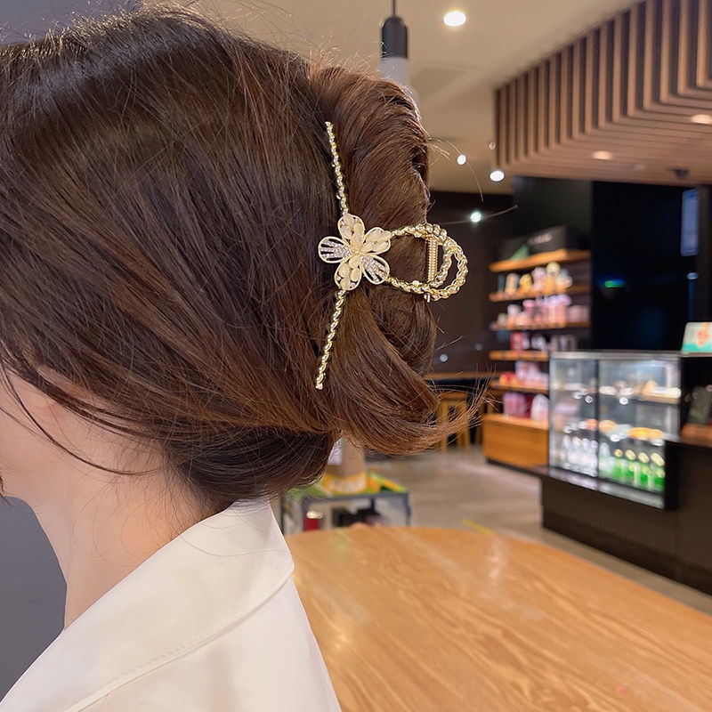 Kẹp Tóc Hình Bướm Đính Đá Cỡ Lớn Sang Trọng Cho Nữ