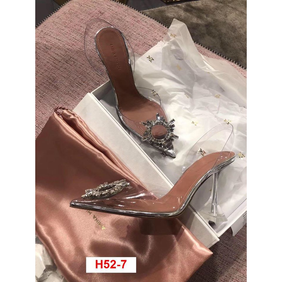 H52-7 Amina Muaddi sandal cao 10cm siêu cấp