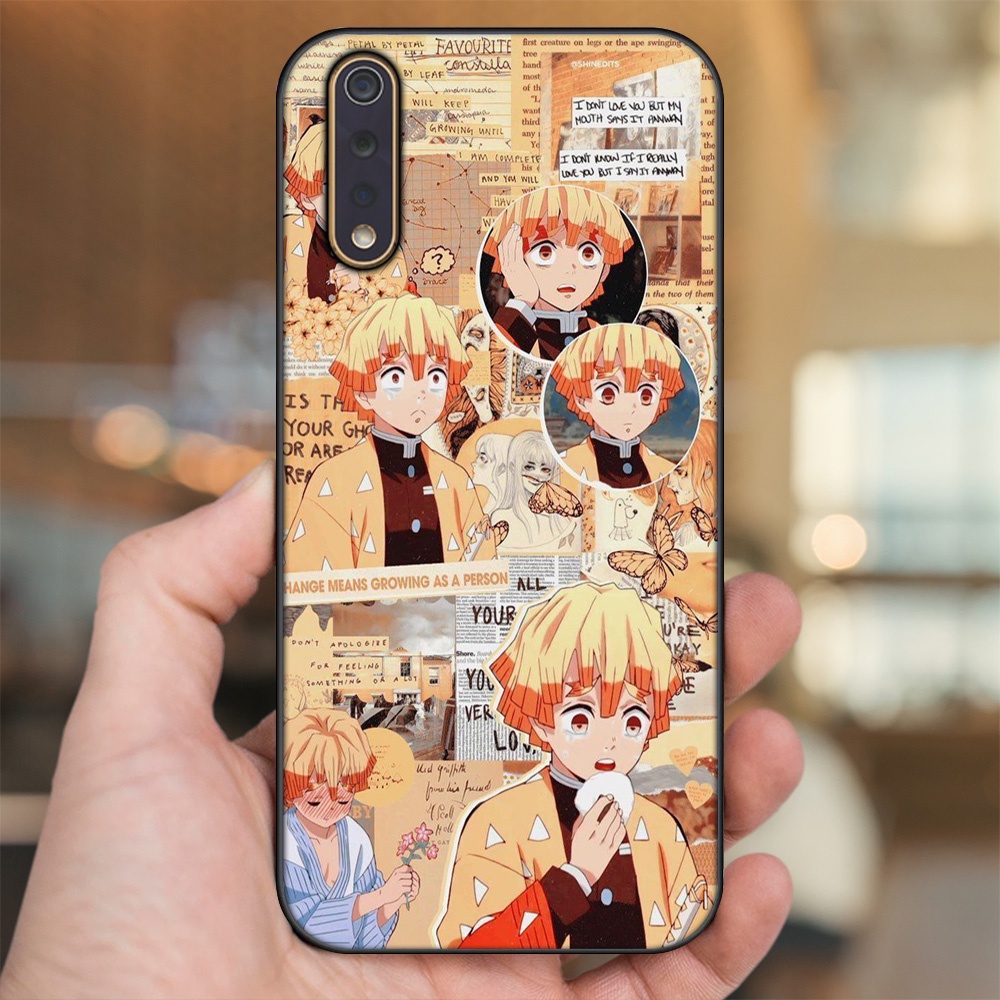 Ốp lưng Vivo S1 viền đen in hình Zenitsu Kimetsu no Yaiba