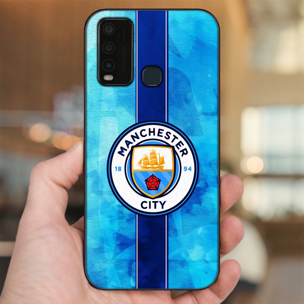 Ốp lưng Vivo Y30, Y50 viền đen in hình Manchester City MC