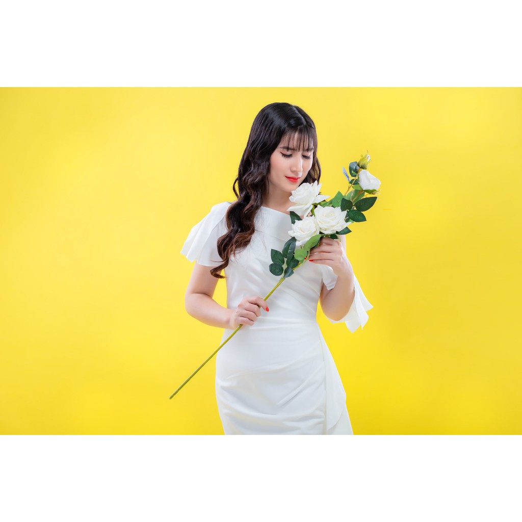 Váy trắng body V1014 - Đẹp Shop DVC (Kèm ảnh thật trải sàn do shop tự chụp) | BigBuy360 - bigbuy360.vn