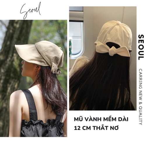 Mũ lưỡi trai vành mềm dài 12 cm chống tia UV, nón lưỡi trai phong cách hàn quốc 2022