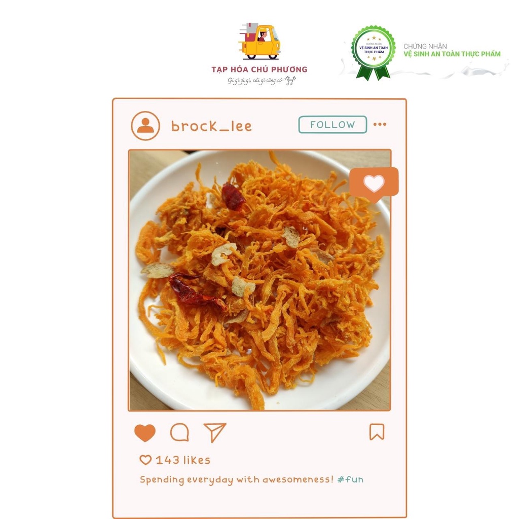 Khô gà bơ tỏi giòn ngon đậm vị - hũ 300g - Tạp hóa chú Phương | BigBuy360 - bigbuy360.vn