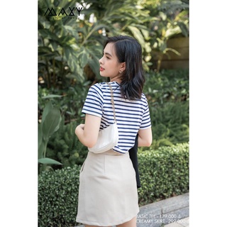 Áo thun nữ basic cổ tròn sọc màu Basic tee Maxy Workshop