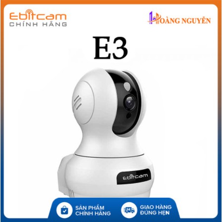 Camera Wifi Ebitcam E3 Full HD 1080P 2MP - Phát Hiện Chuyển Động, Đàm Thoại 2 Chiều, Xoay 360 độ kèm thẻ 32Gb