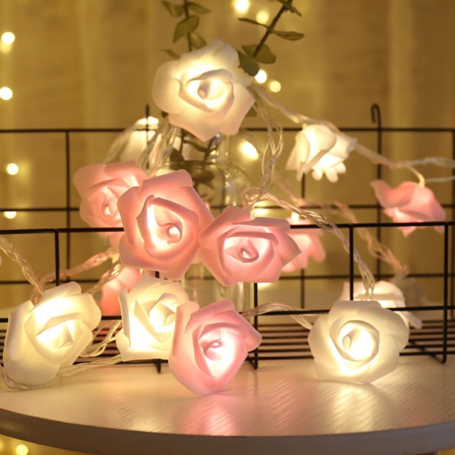 Đèn led hình bông hoa hồng 10 bông ,20 bông trang trí