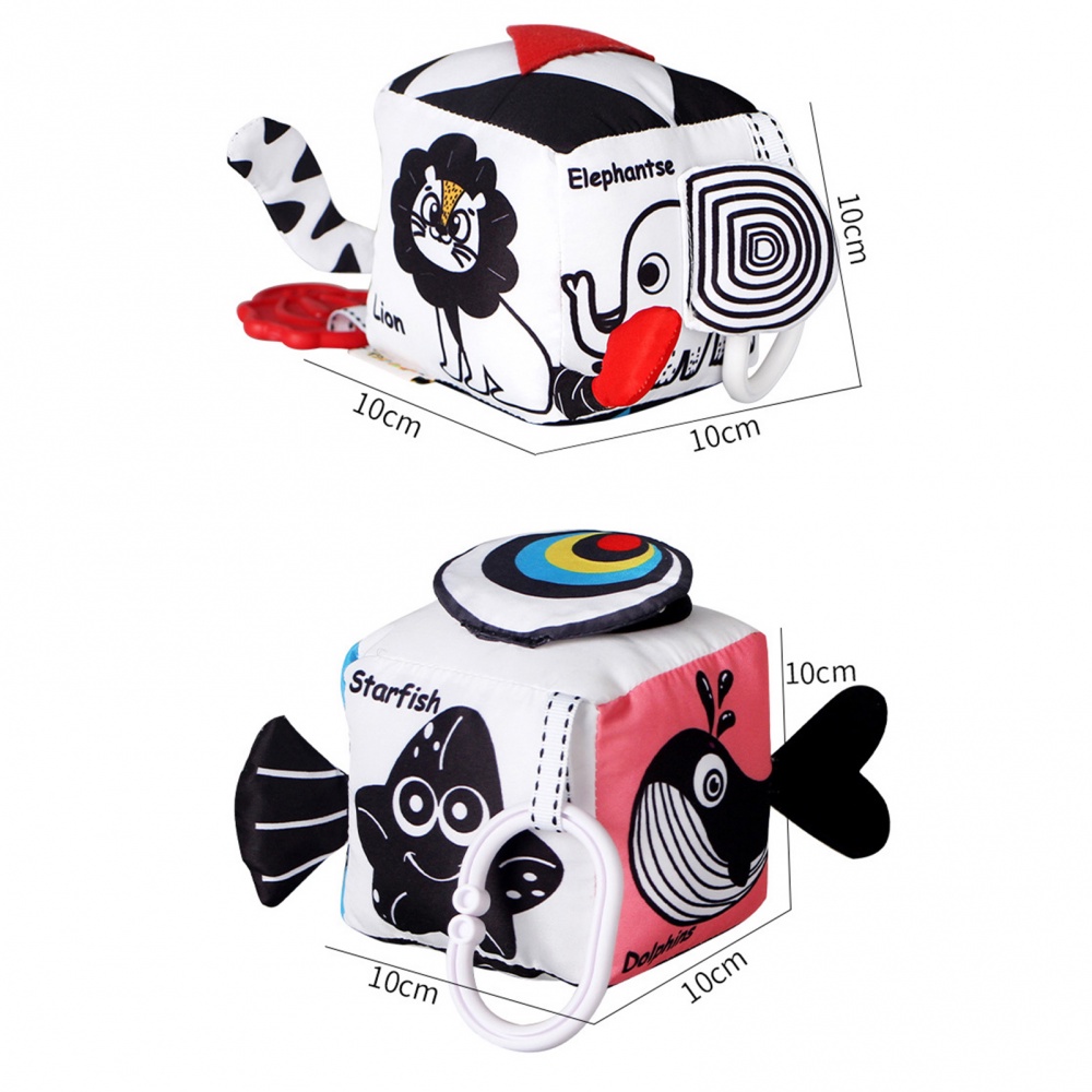 Đồ chơi treo xe đẩy màu đen và trắng cho trẻ sơ sinh từ 0-12 tháng tuổi