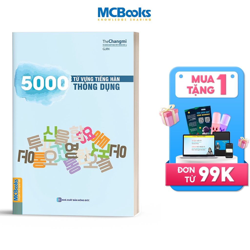 Sách - 5000 Từ Vựng Tiếng Hàn Thông Dụng - MCBooks