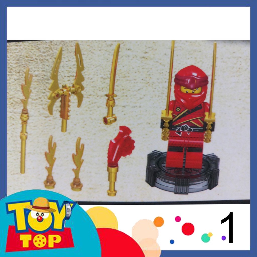 [Một con] Đồ chơi lắp ráp xếp hình non - lego ninjago season 10 minifigures kèm đế xoay Ninja Kai Nya Cole SY1277 -1,2,3