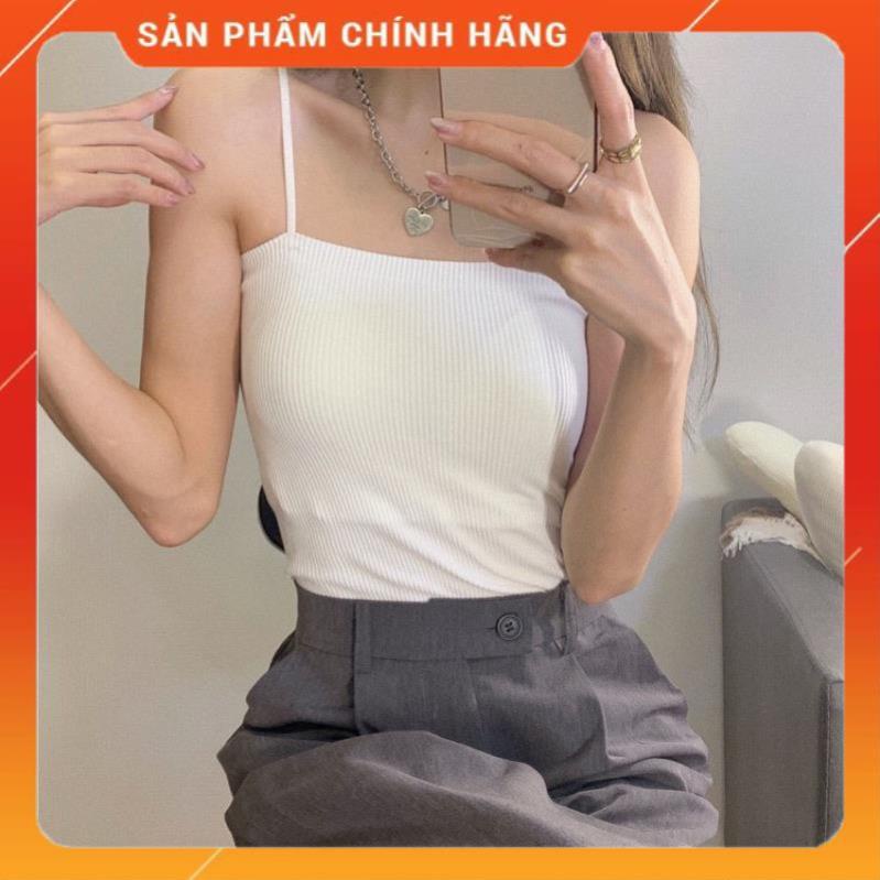 Áo Bra Nữ Thun 2 Dây Dáng Dài Có Mút Nâng Ngực Màu Pastel Quyến Rũ 1880