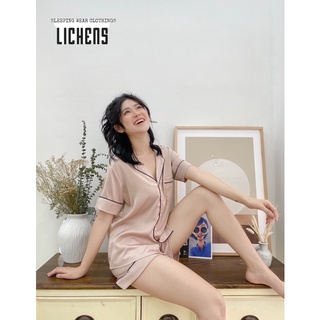 Bộ đồ bộ Pijama lụa satin ngắn tay mềm mịn mát