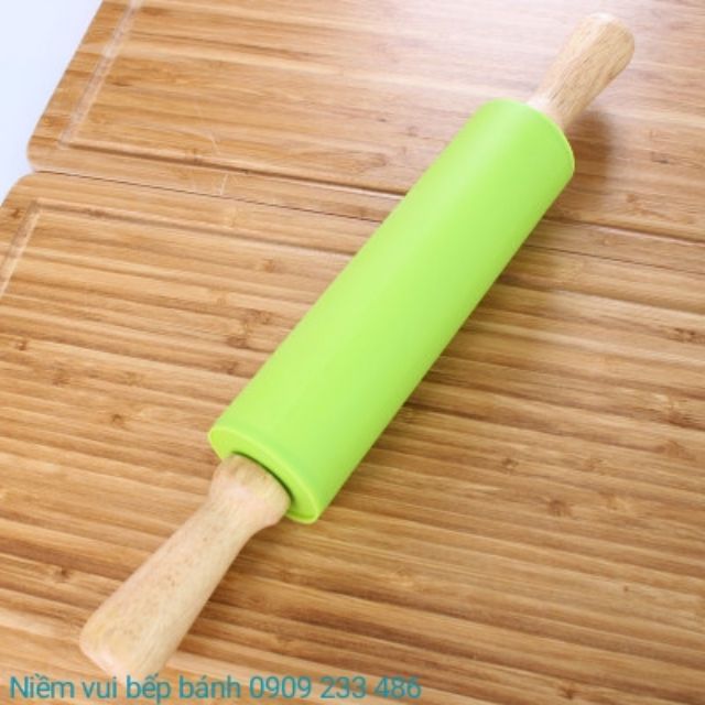 Cây lăn bột tay cầm gỗ lớn 43cm