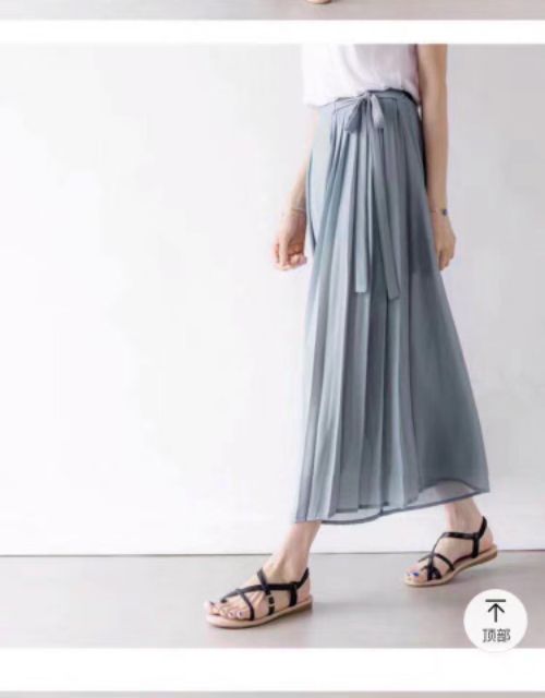 SẴN HÀNG | Quần giả váy voan chiffon, quần ống rộng culottes hàng Quảng Châu loại 1