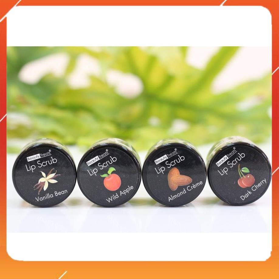 [CHÍNH HÃNG] Tẩy da chết/Tẩy tế bào chết môi Beauty Treats Lip Scrub 10.5g (lọ màu đen tròn)