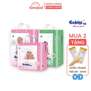 Bỉm Quần Dán GOLDGI+ X5 M60 L48 XL44 XXL32 Mẫu Mới Cho Bé Nội Địa Nhật