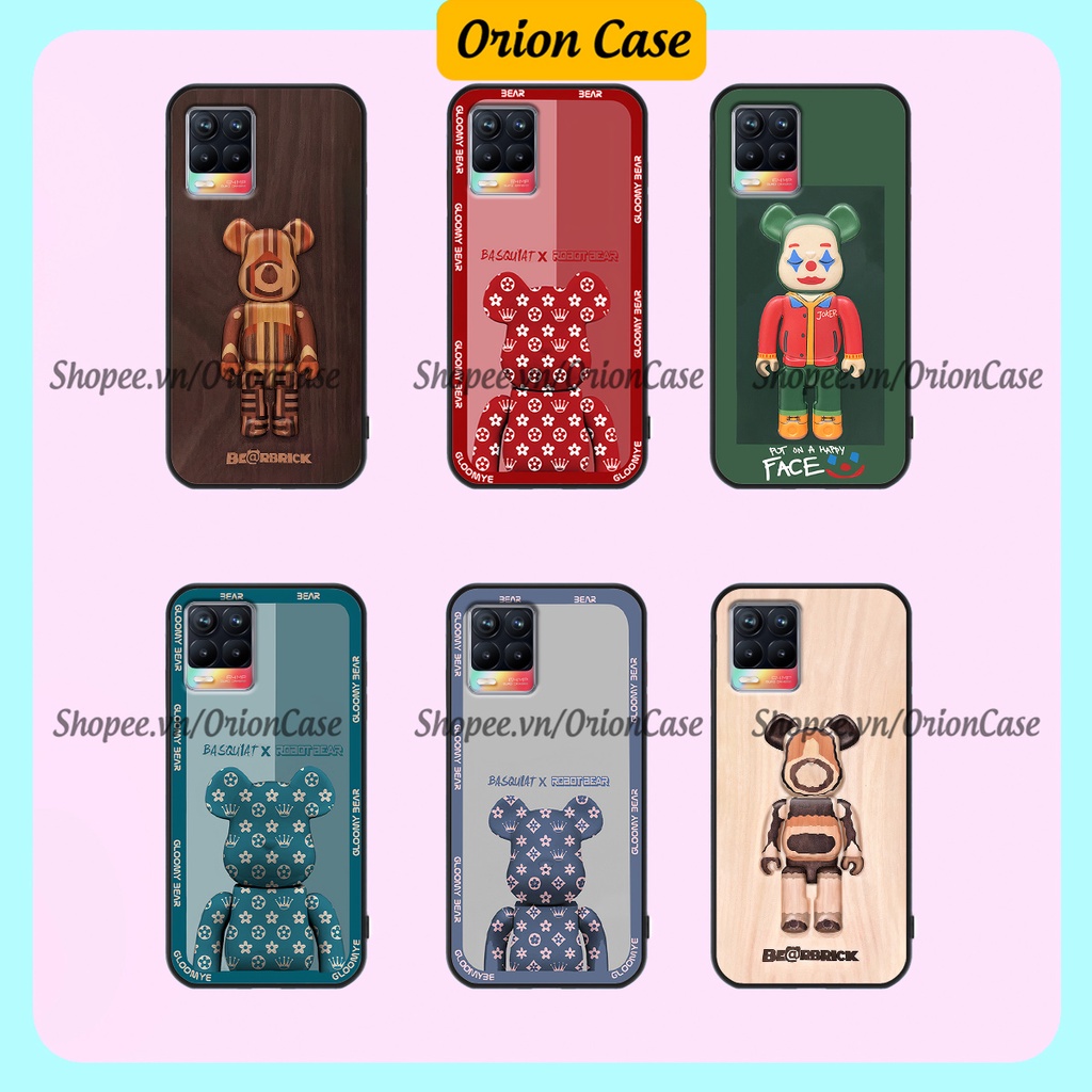 Ốp lưng Realme 8 in hình bearbrick 3D thời trang, cá tính. ốp chống sốc, bền đẹp