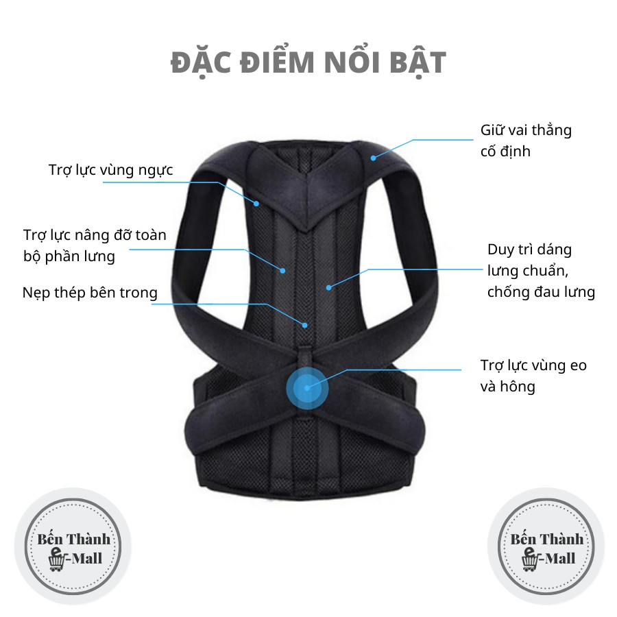 ✈️[Freeship] Đai chống gù lưng Back Pain (BP) [Chuyên dụng cho dân VP]