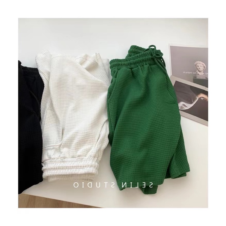 Quần Short Thể Thao Ống Rộng Lưng Cao Phối Dây Rút 3 Màu Sắc Lựa Chọn Thời Trang Dành Cho Nữ