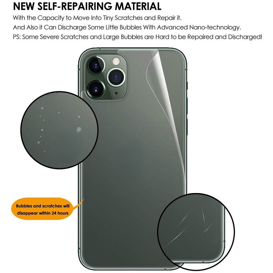 Miếng Dán Bảo Vệ Mặt Sau Khỏi Trầy Xước Cho Iphone 11 / 12 Pro / Max / Xr / Xs / Max / X / 7 / 8 Plus