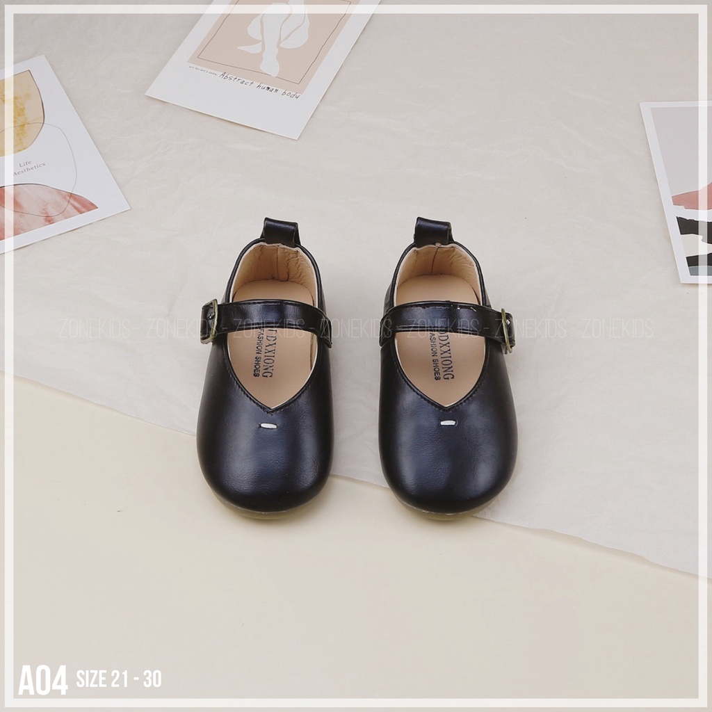 Giày búp bê họa tiết đơn giản cho bé gái Zonekids - A04