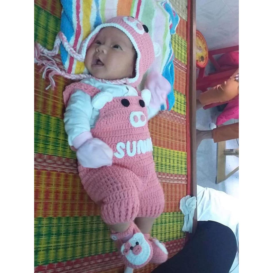 Set Đồ Len Cho Bé Gái Dưới 15 tháng