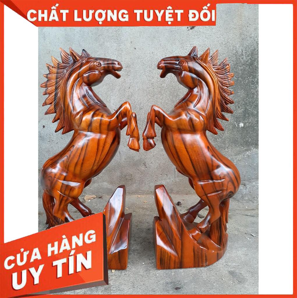 Tượng ngựa gỗ phong thủy 1 đôi