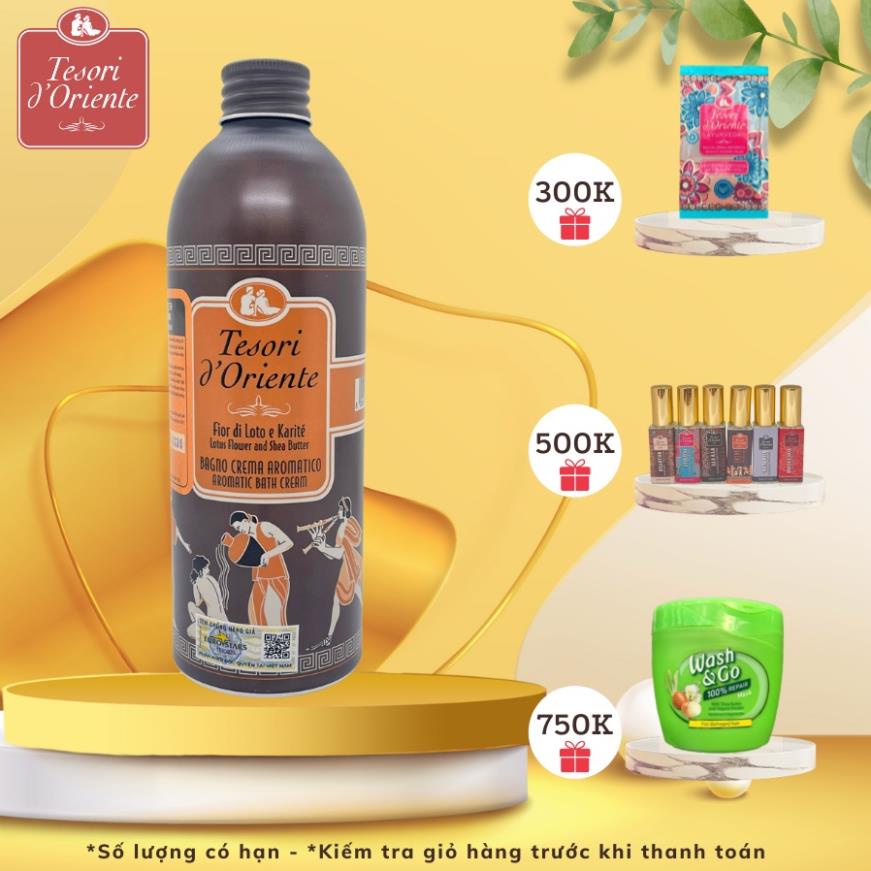 Sữa tắm nước hoa Ý Tesori d'Oriente chính hãng 500ml hương thơm lưu trữ cả ngày kèm vòi | BigBuy360 - bigbuy360.vn