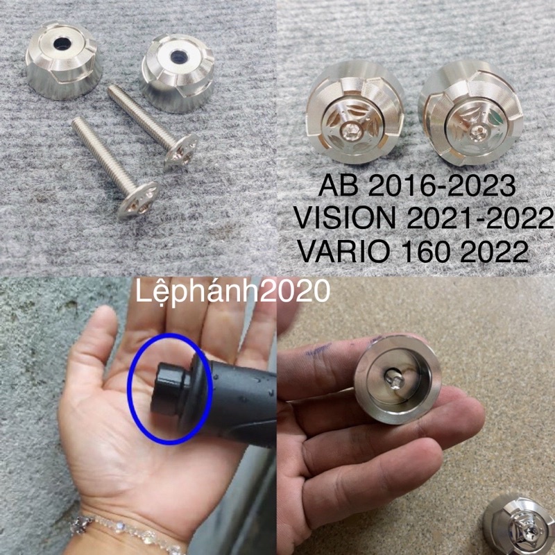 Gù Salaya Inox Cho Xe AB AirBlade 2016-2023 &amp; VARIO 160 &amp; VISION 2021-2022 Kiểu Mới