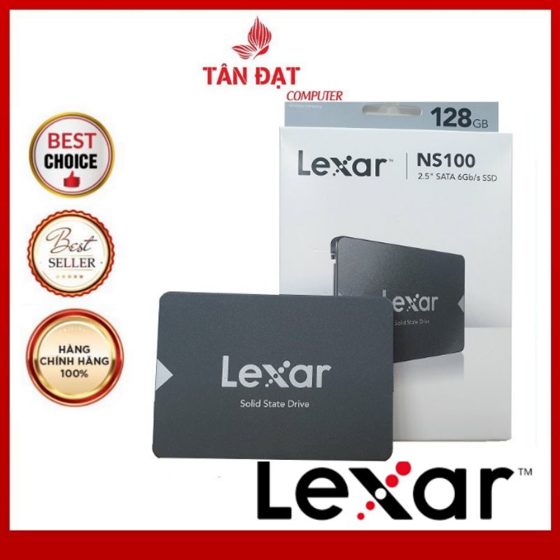 Ổ cứng SSD Lexar NS100 Lite 128GB 2.5” SATA III (6Gb/s) - Chính hãng Mai Hoàng phân phối