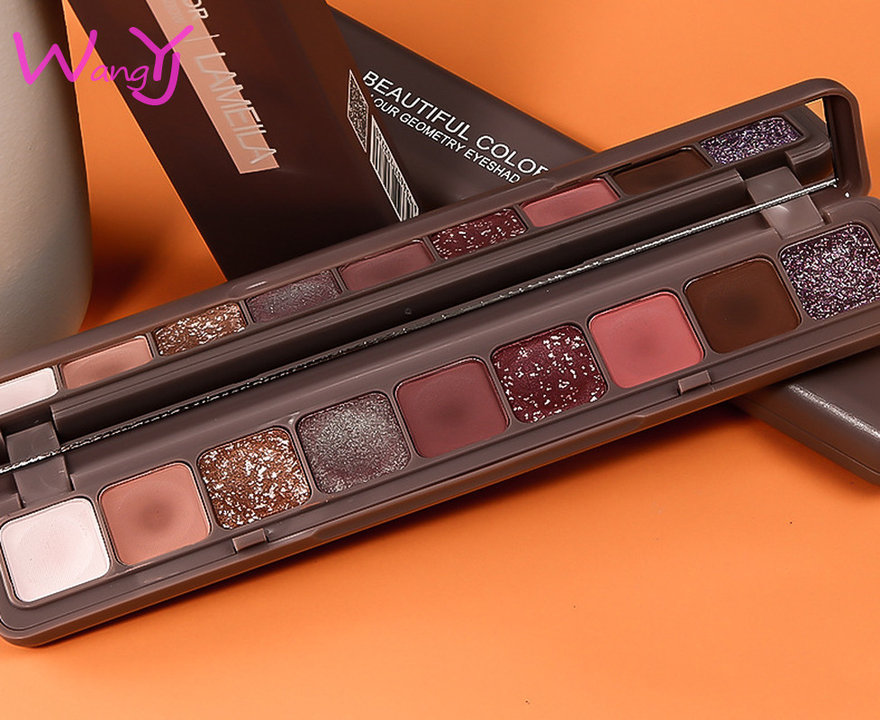 Bảng phấn mắt 9 màu Lameila ánh kim nhung mịn kháng nước | BigBuy360 - bigbuy360.vn