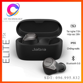 Tai Nghe True Wireless JABRA Elite 75T Wireless chống ồn chống nước Sạc Không Dây