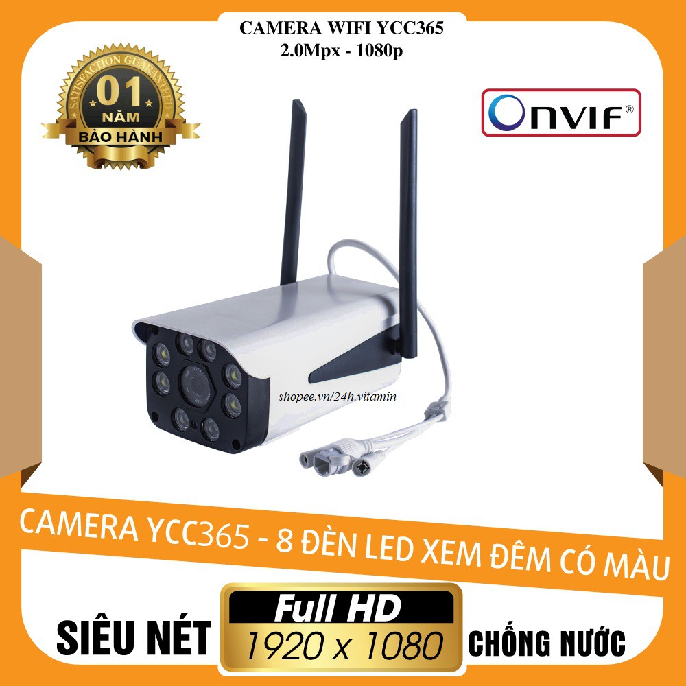 Camera wifi ngoài trời FullHD- 1080P, chống nước chống trộm, đàm thoại 2 chiều,xem đêm có màu | BigBuy360 - bigbuy360.vn
