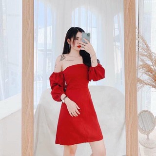 ĐẦM ĐỎ CUP NGỰC RỚT VAI