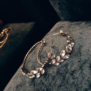 BÔNG TAI khoen đá đồng Dior