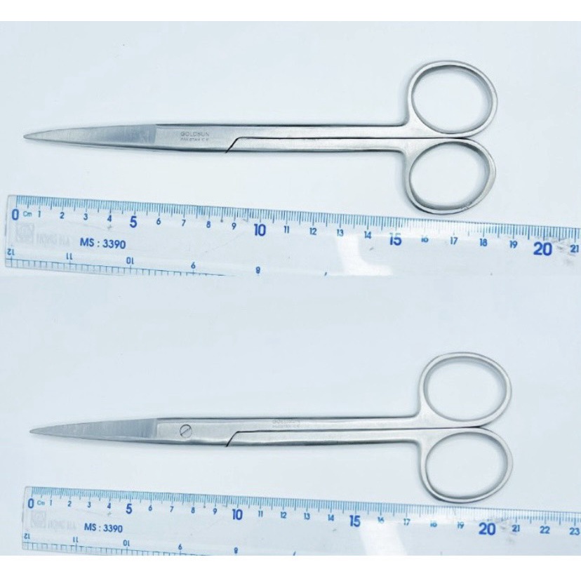 Kéo y tế thẳng/cong nhọn/tù 14, 16, 18, 20 dùng trong y tế, spa làm đẹp