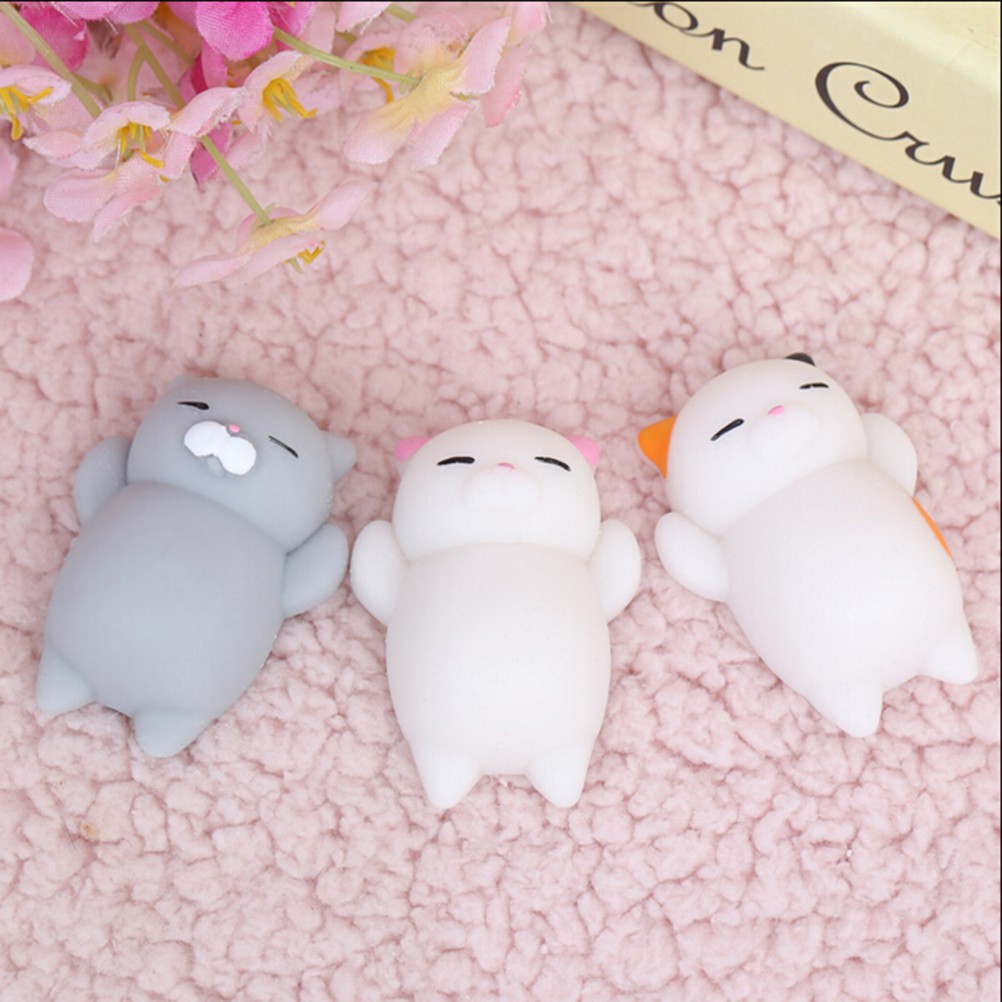 Đồ chơi squishy Giảm Stress Hình Mặt Mèo Dễ Thương Cho Bé