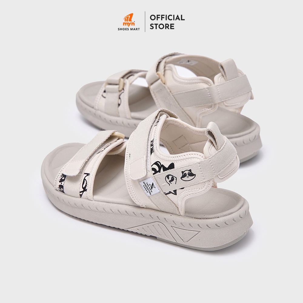 Sandal ZX 2726 Raccoon Cream 2 quai in hình Mascot Raccoon công nghệ phylon 3 lớp