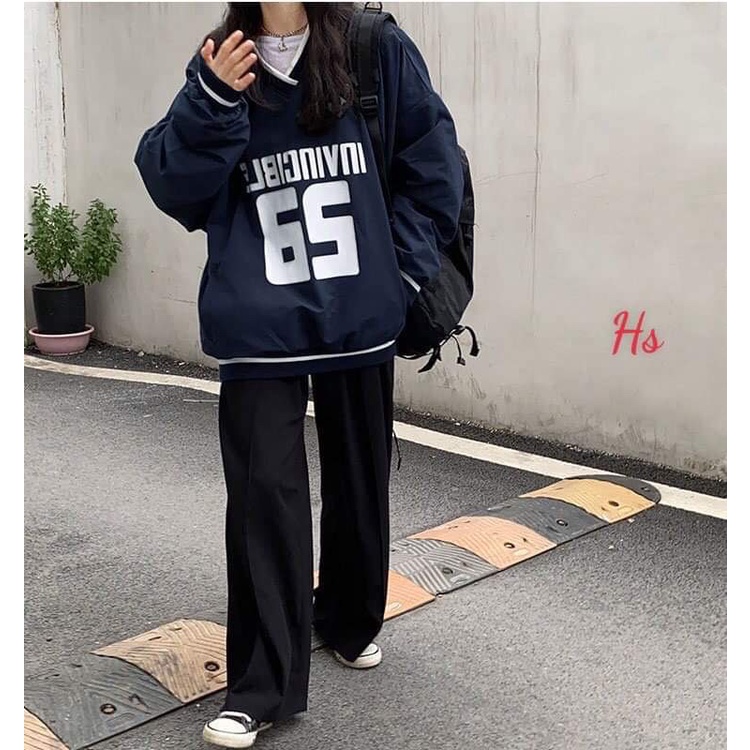 Áo nỉ cổ V in 65 HS6