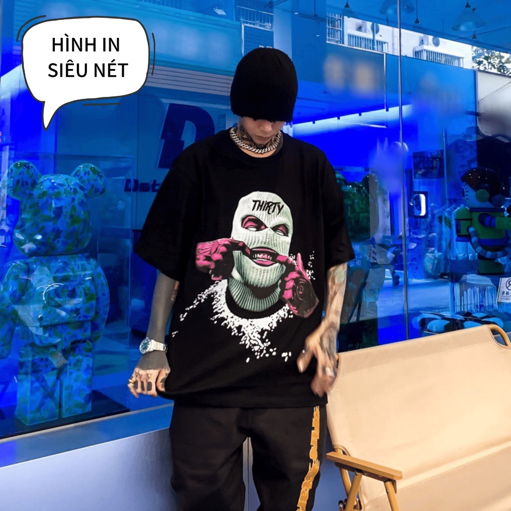 Áo Thun Xumin Form Rộng Chất Cotton In Hình THIRTY