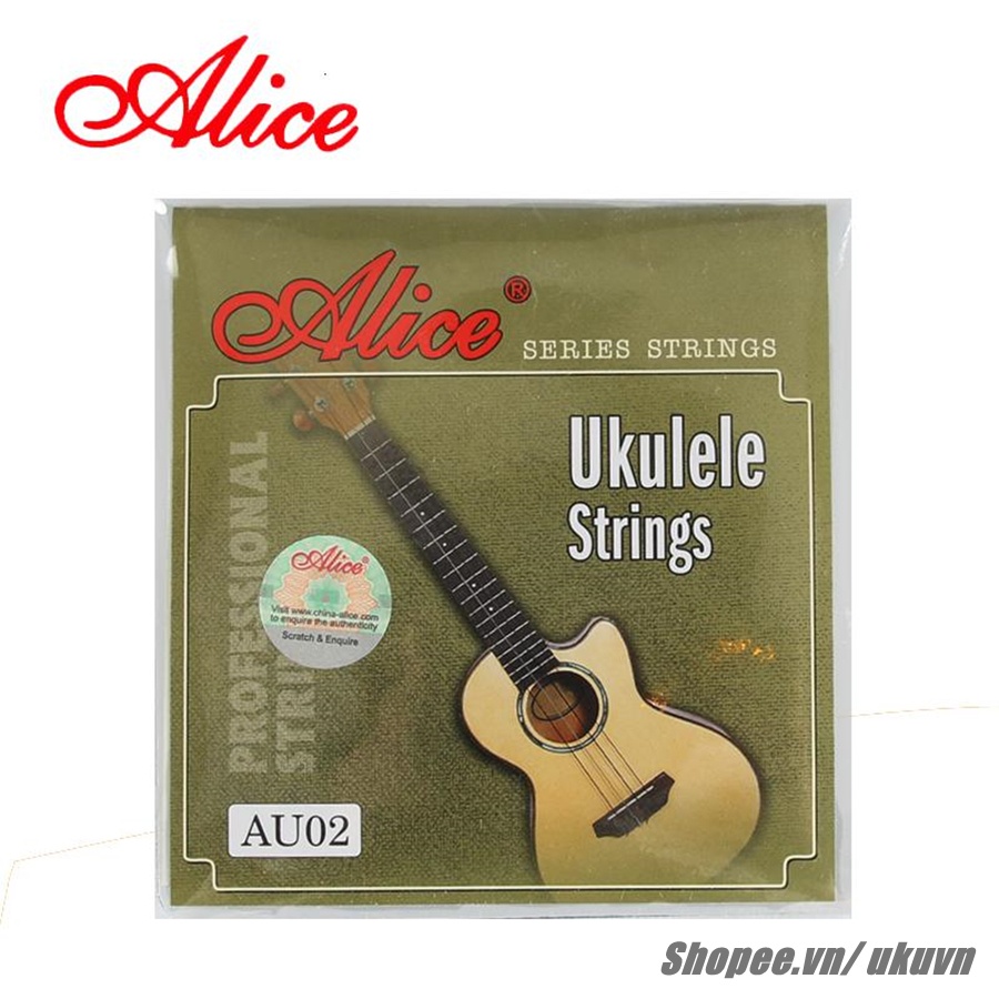 Dây Đàn Ukulele đen Alice AU02 Chính Hãng full Black