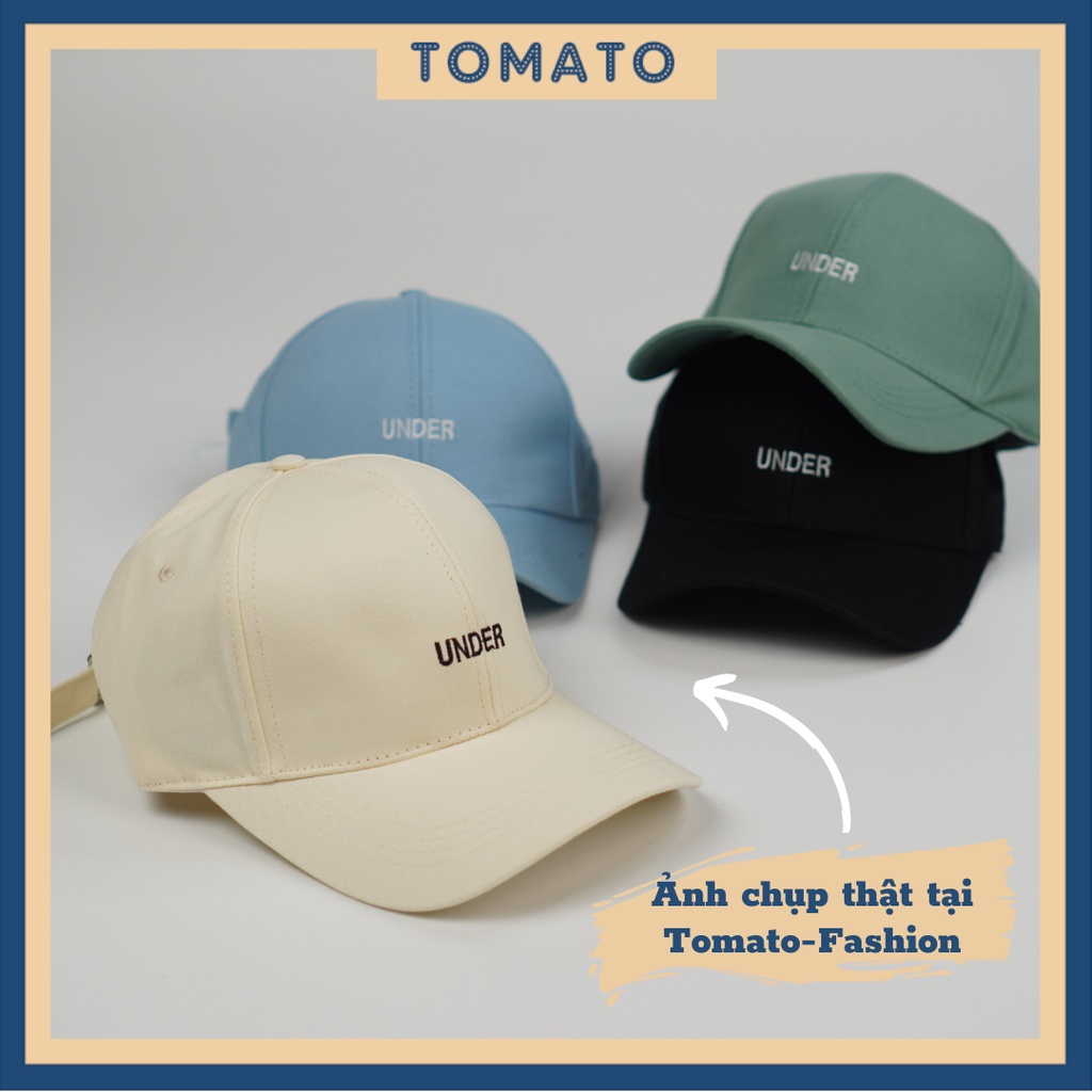 Mũ lưỡi trai, nón kết thêu hình chữ UNDER chất kaki cao cấp form unisex phong cách Hàn Quốc z112 Tomato-Fashion