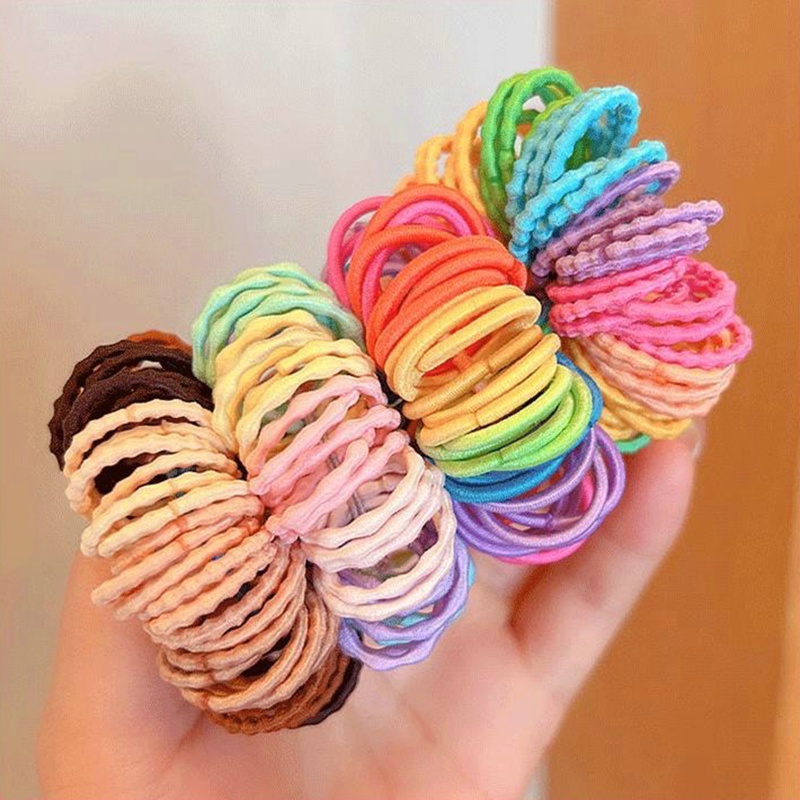 Dây Buộc Tóc Cao Su Co Giãn Màu Kẹo Dành Cho Bé Gái