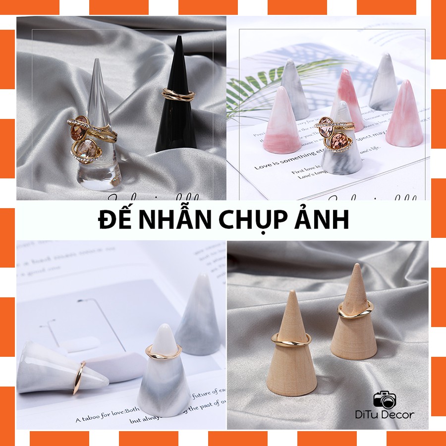 Đế trưng bày nhẫn hình chóp - giá treo nhẫn chụp ảnh - Ditu Decor