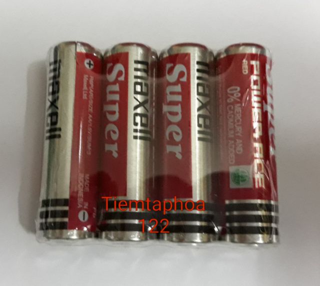 Vĩ 4 cục pin maxell Super AA/1.5V