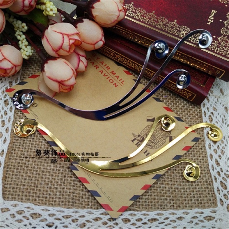 Cặp phiến họa tiết uốn T37 - 127*42mm nguyên liệu làm trâm, làm trang sức cổ trang, hầu đồng | Phụ kiện trang trí
