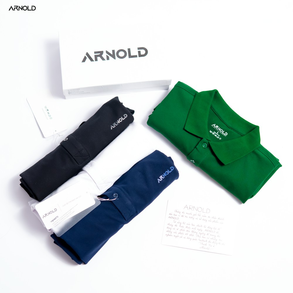 [Mã LTP50 giảm 50000 đơn 150000] Áo thun polo nam cổ bẻ màu đơn vải cá sấu Cotton trẻ trung, thoáng mát - Arnold | BigBuy360 - bigbuy360.vn
