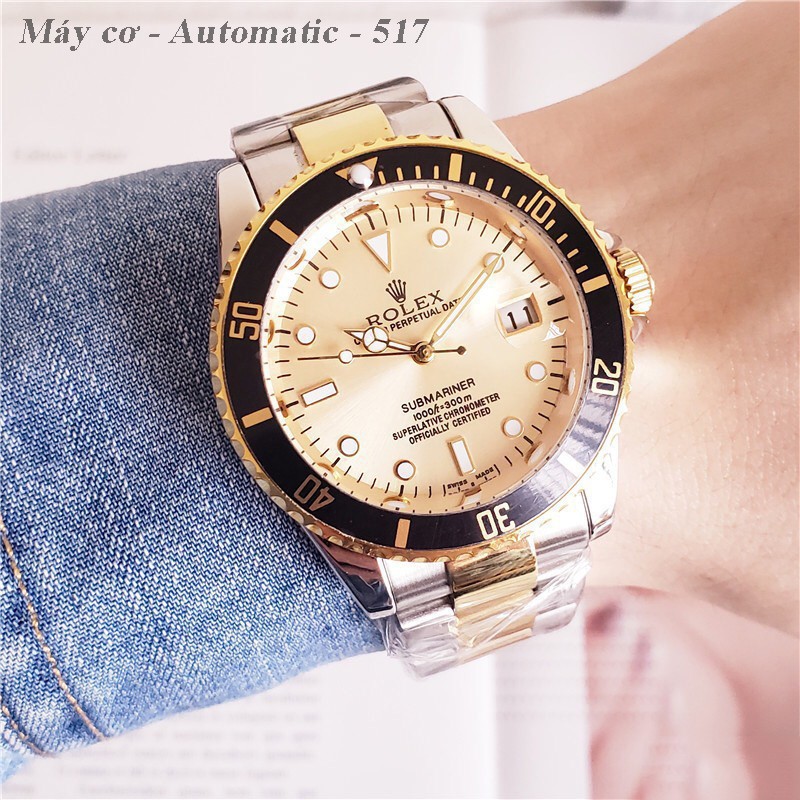 [MÁY CƠ - AUTOMATIC] Đồng hồ nam ROLEX - Máy cơ automatic fullbox bảo hành 24th shopsieucap