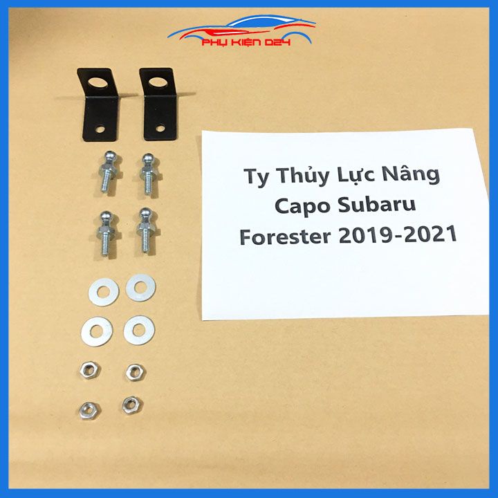 Ty thủy lực chống nắp capo Subaru Forester 2019-2020-2021-2022-2023 hỗ trợ mở tự động kèm phụ kiện lắp