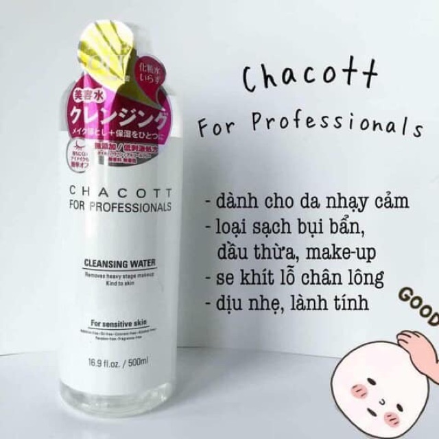 (CÓ BILL) TẨY TRANG CHACOTT NHẬT 500ML | BigBuy360 - bigbuy360.vn